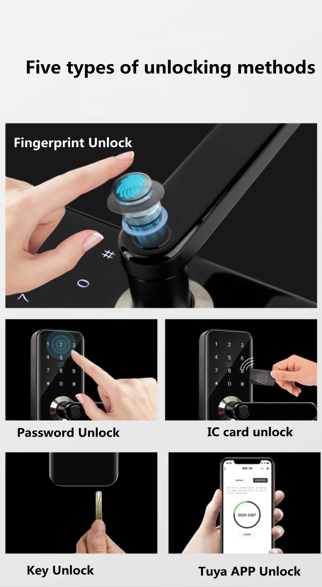 Keyless Entry RFID Door Lock Door Fingerprint Electric Door Lock Finger Print Locks