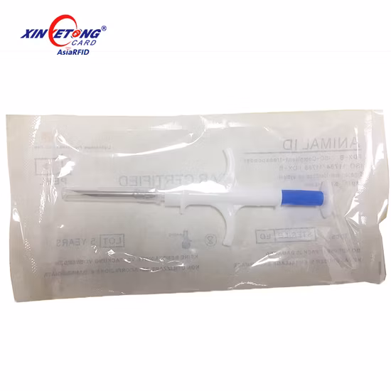 2.12*12mm 134.2kHz RFID pet glass tag with animal ID microchip