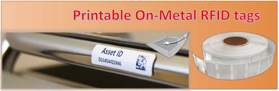 Printable on Metal 860-960MHz Flexible Soft UHF RFID Anti Metal Tag / Label