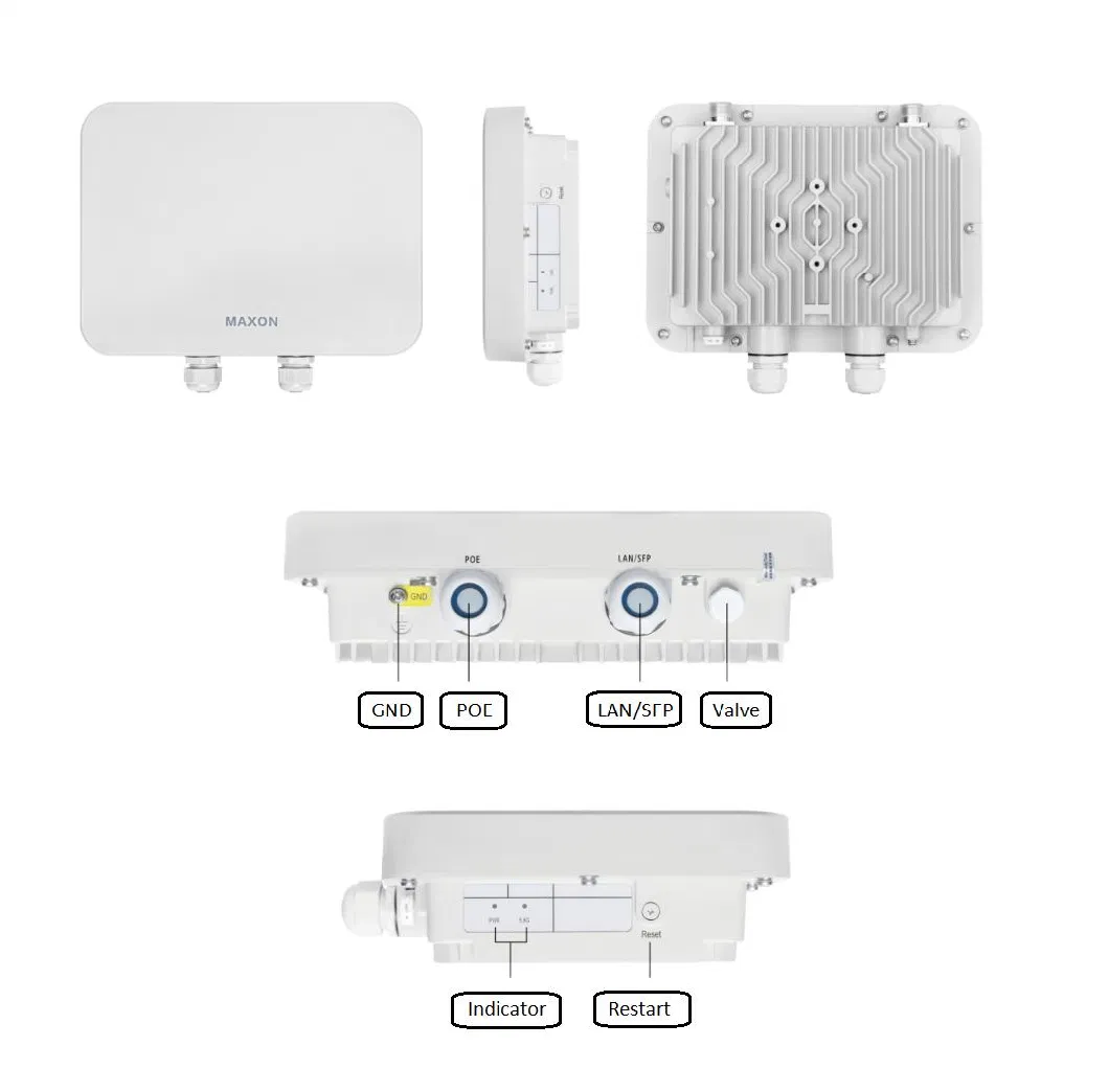 [All WiFi6] Maxon Customizable 802.11ax Industrial Wireless Ap &amp; Bridge &amp; Uwb Base Station with Strong Explosion-Proof Enclosure