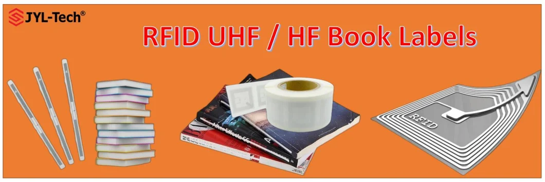 Long Range Passive RFID Sticker Library Hf RFID Square Tag Waterproof Paper Roll Adhesive Label for Books