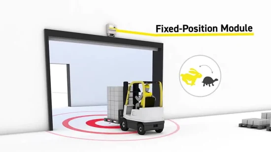 Uwb Forklift Pedestrian Proximity Alert Stop Accident at Work Audible Visual Siren
