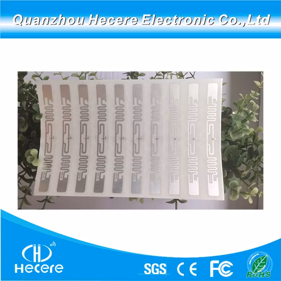RFID Paper Adhesive Tag UHF Dry / RFID Wet Inlay UHF Chiip Label